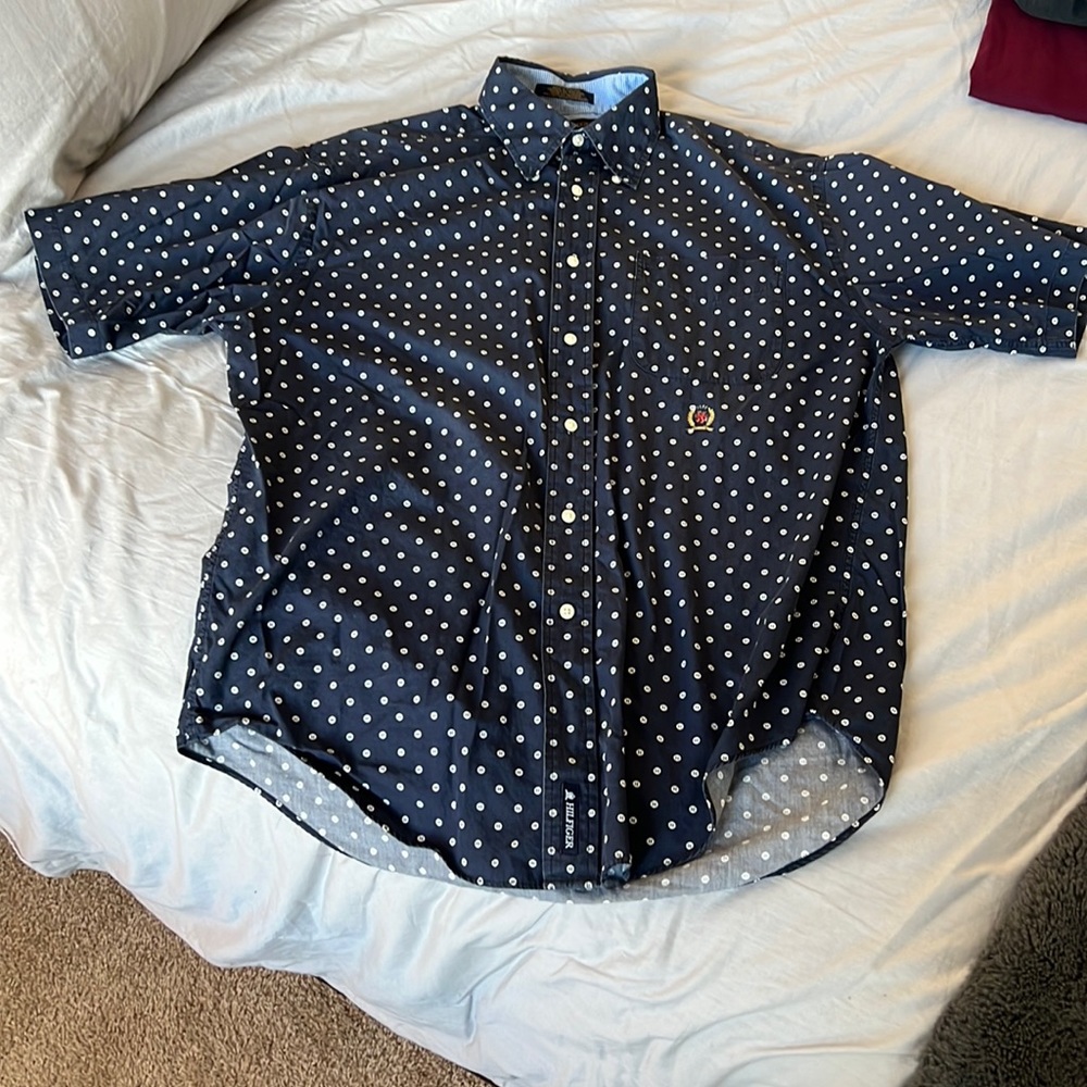 Tommy Hilfiger Medium Blue Button-down T-shirt